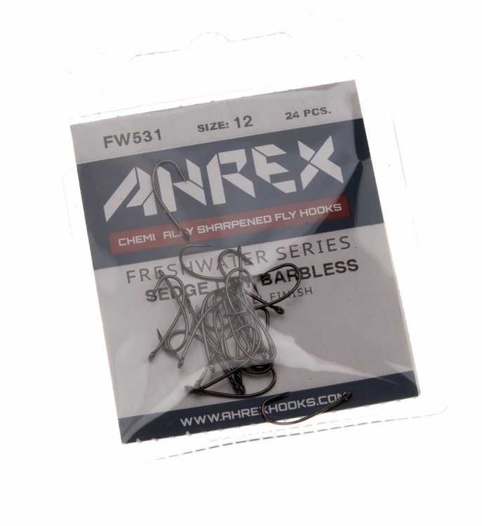 Ahrex Fw531 Sedge Dry Hook Barbless #12 Trout Fly Tying Hooks